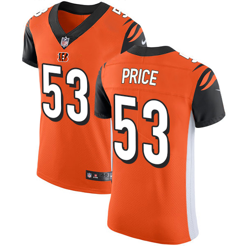Nike Bengals #53 Billy Price Orange Alternate Men's Stitched NFL Vapor Untouchable Elite Jersey - Click Image to Close